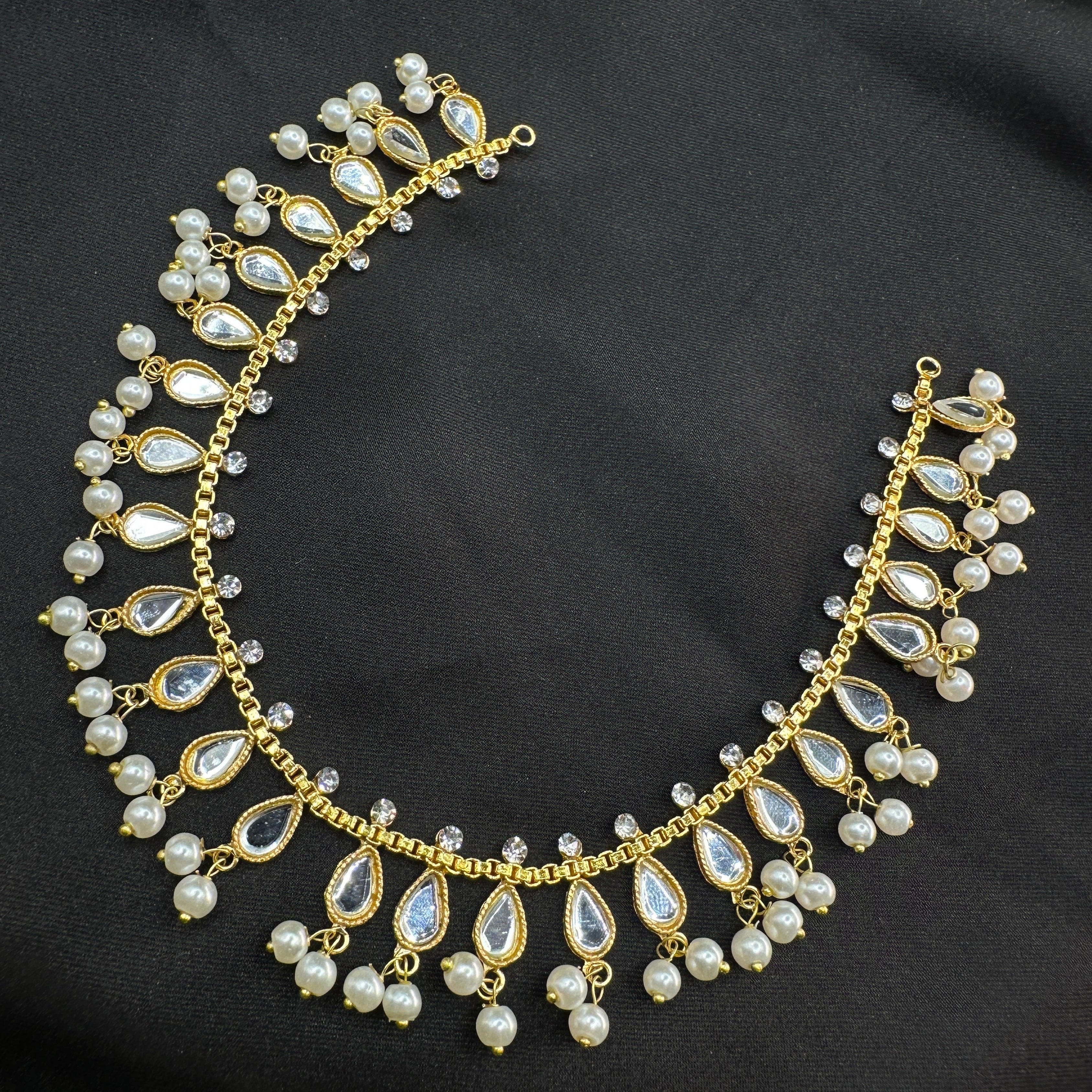 Royal Pearl Kundan Payal