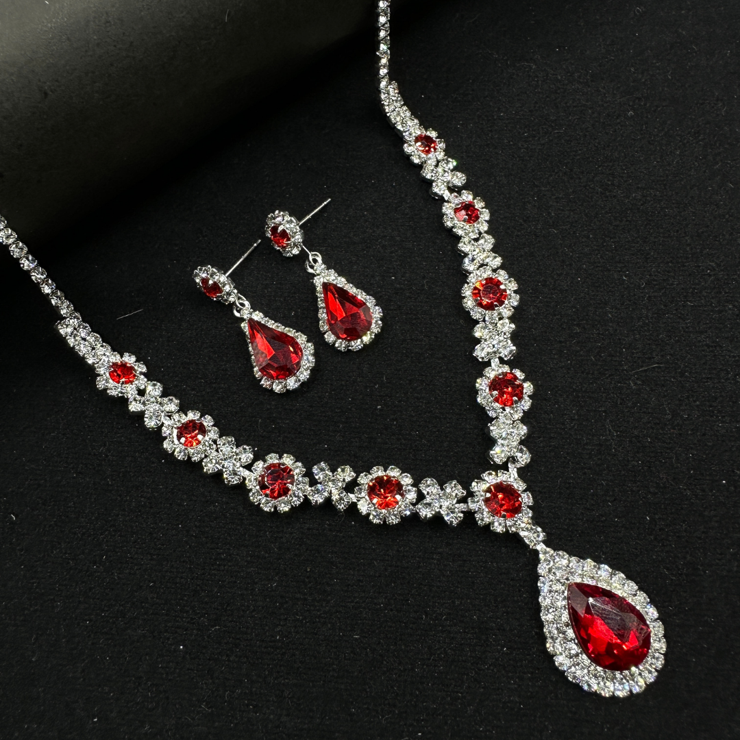 Scarlet Royale Teardrop Necklace