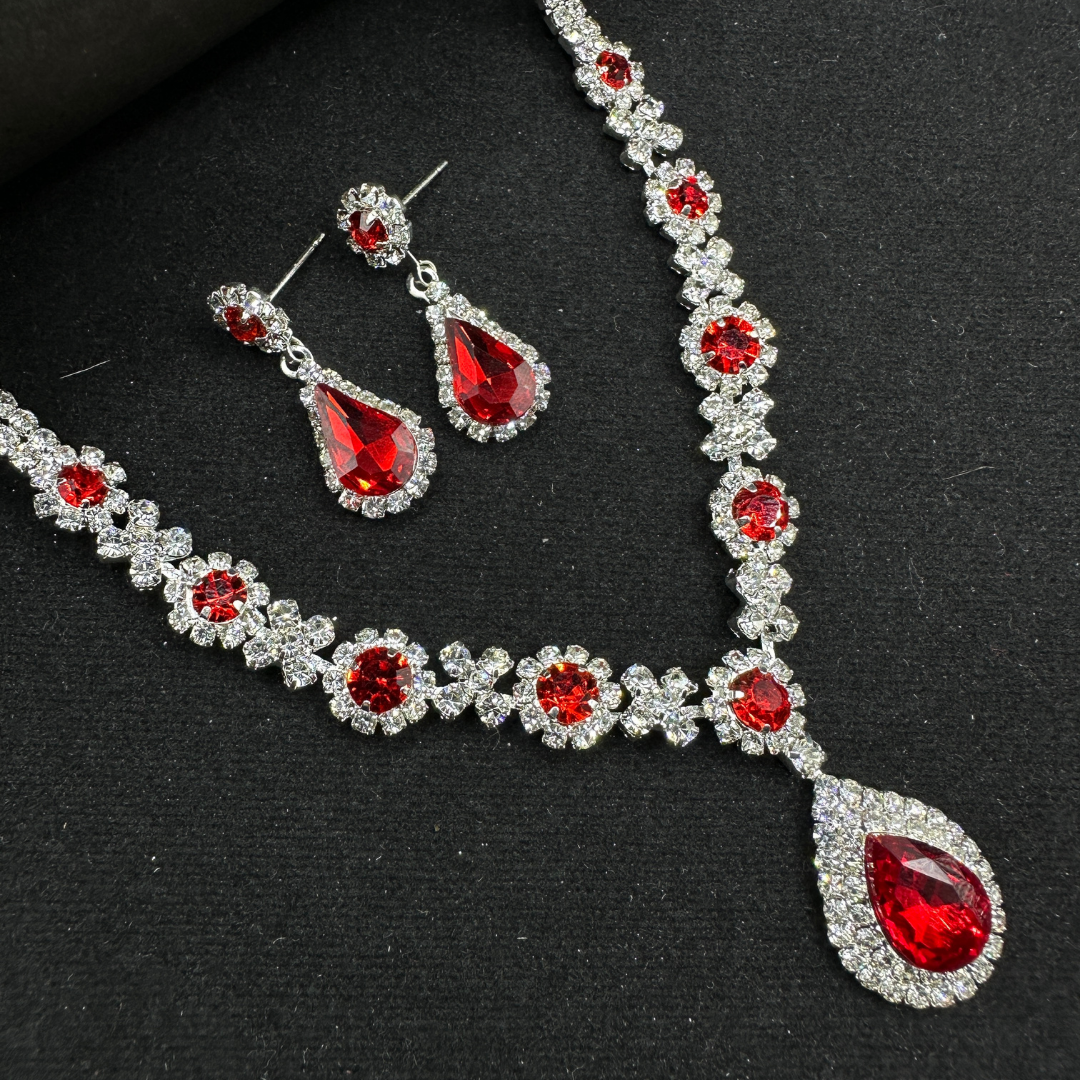 Scarlet Royale Teardrop Necklace