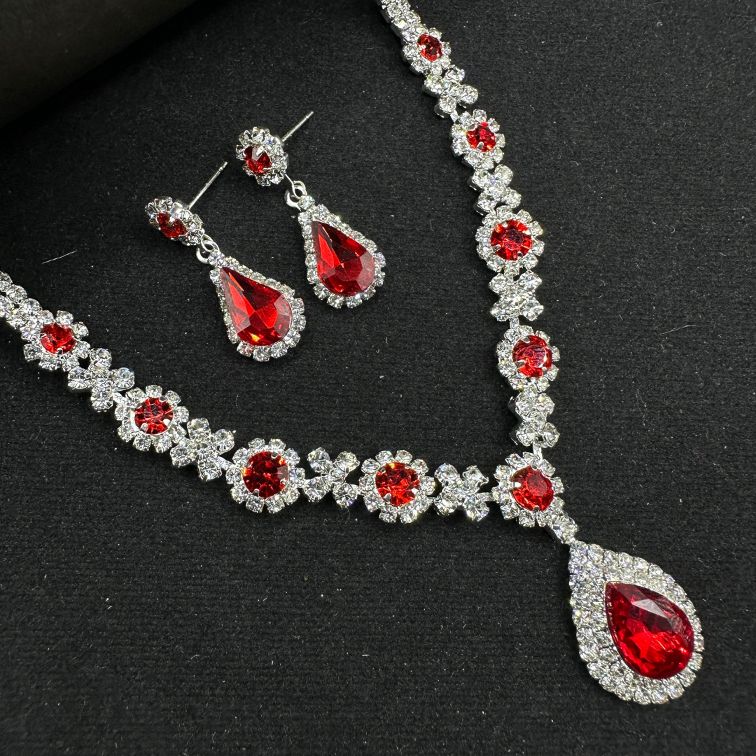 Scarlet Royale Teardrop Necklace