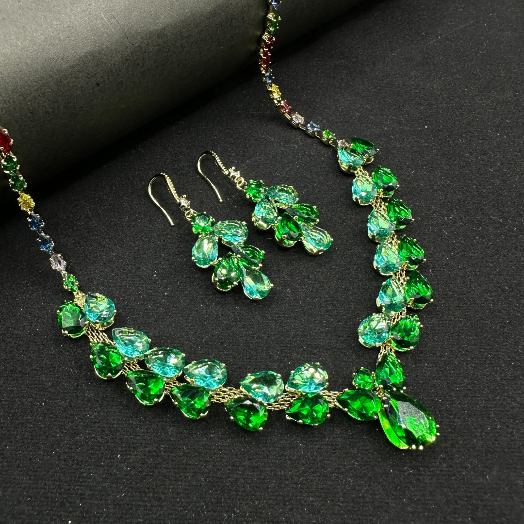 Emerald Cascade Garden Necklace