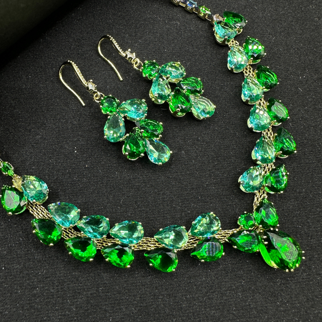 Emerald Cascade Garden Necklace