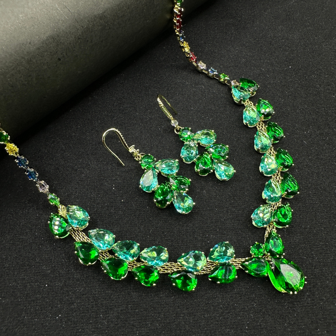 Emerald Cascade Garden Necklace