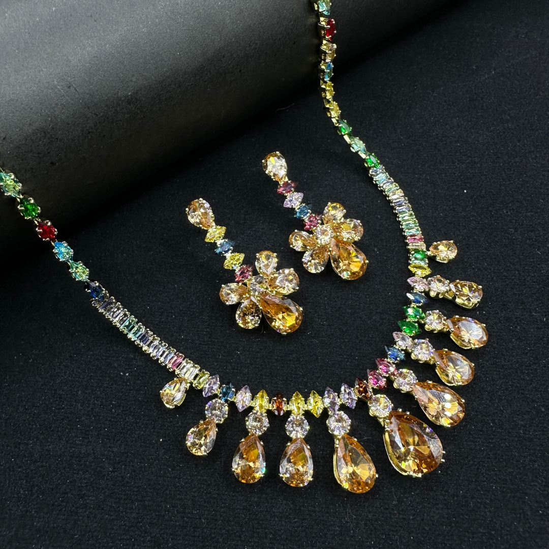 Golden Aurora Drop Necklace