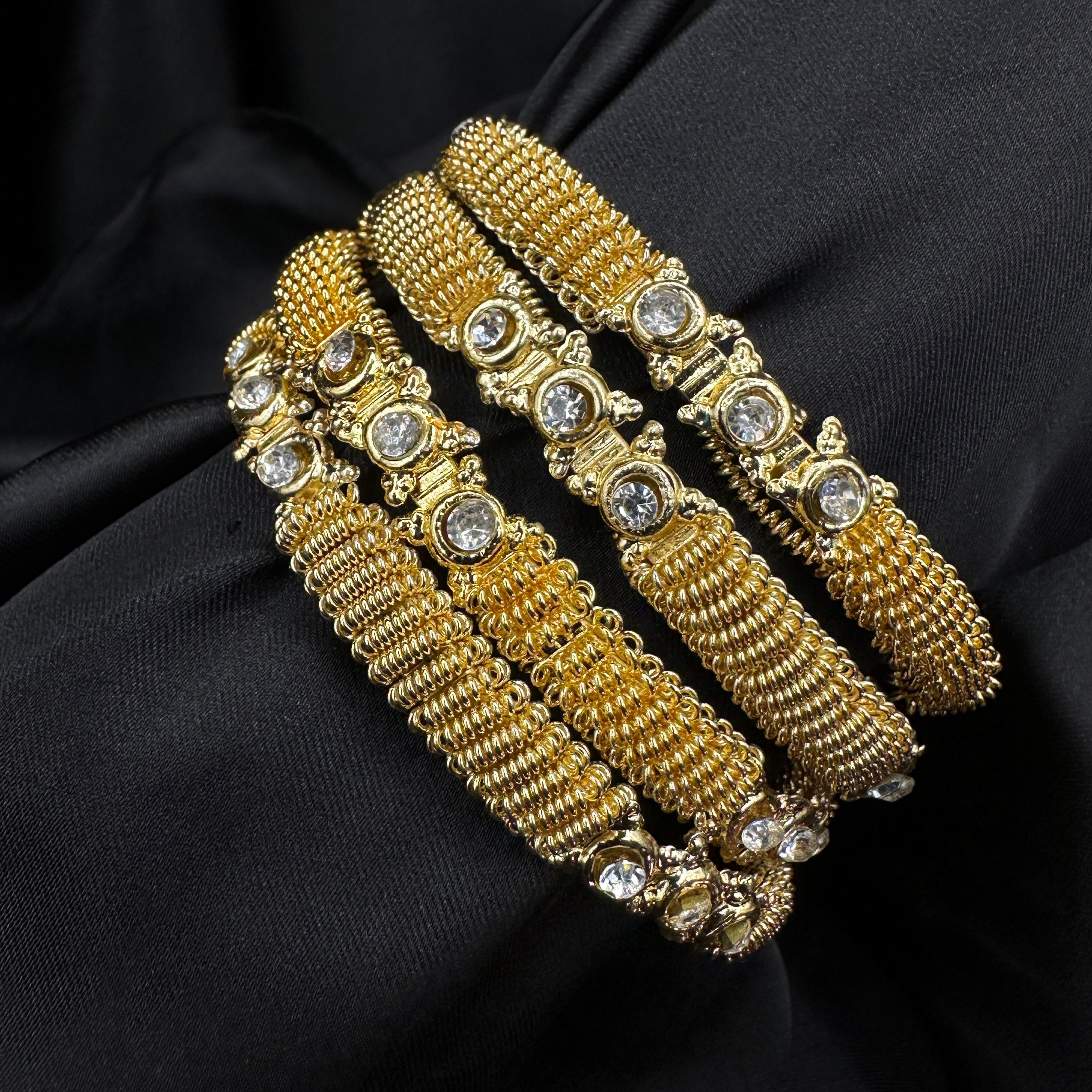 Imperial Grace Coil Bangles Set