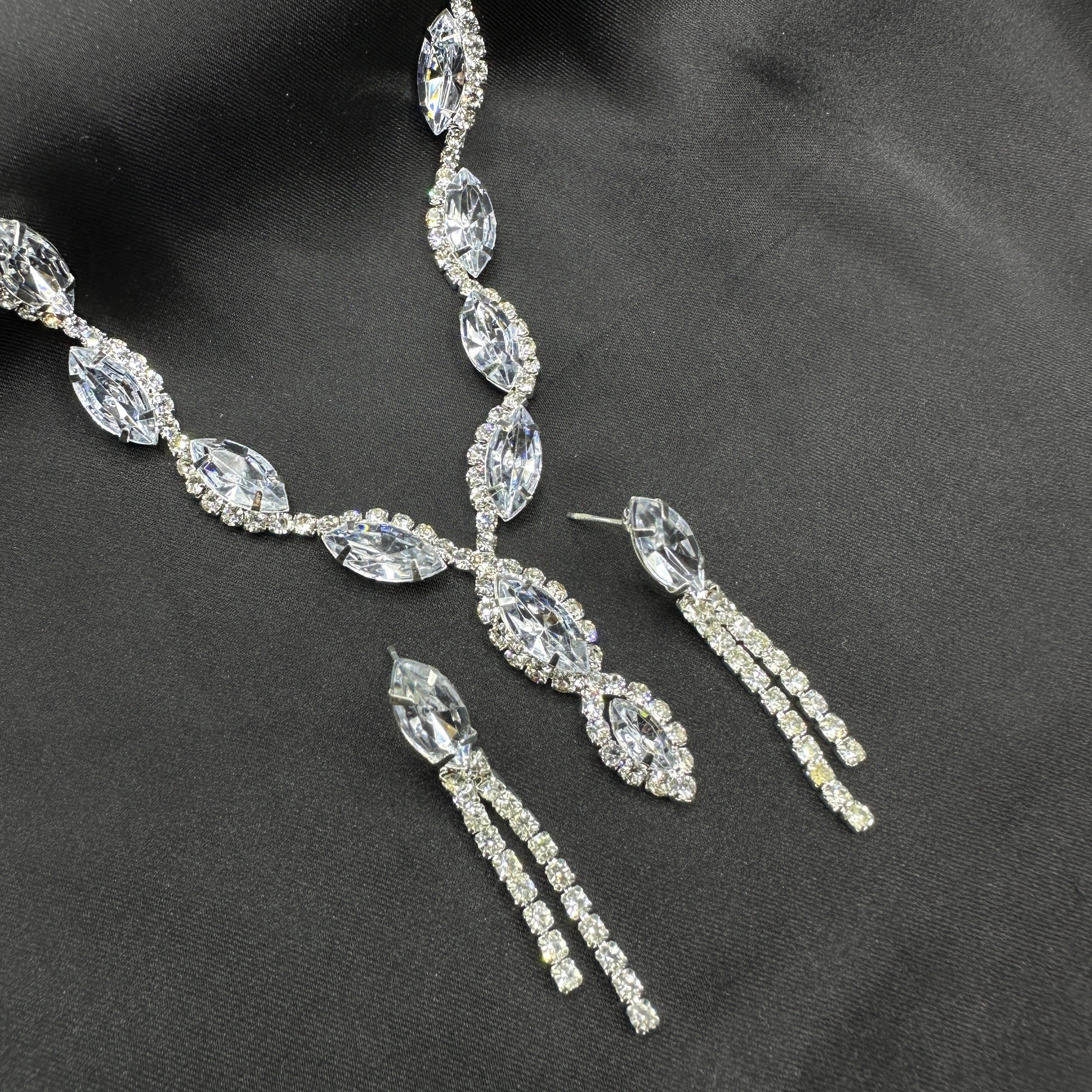 Crystal Cascade Marquise Necklace