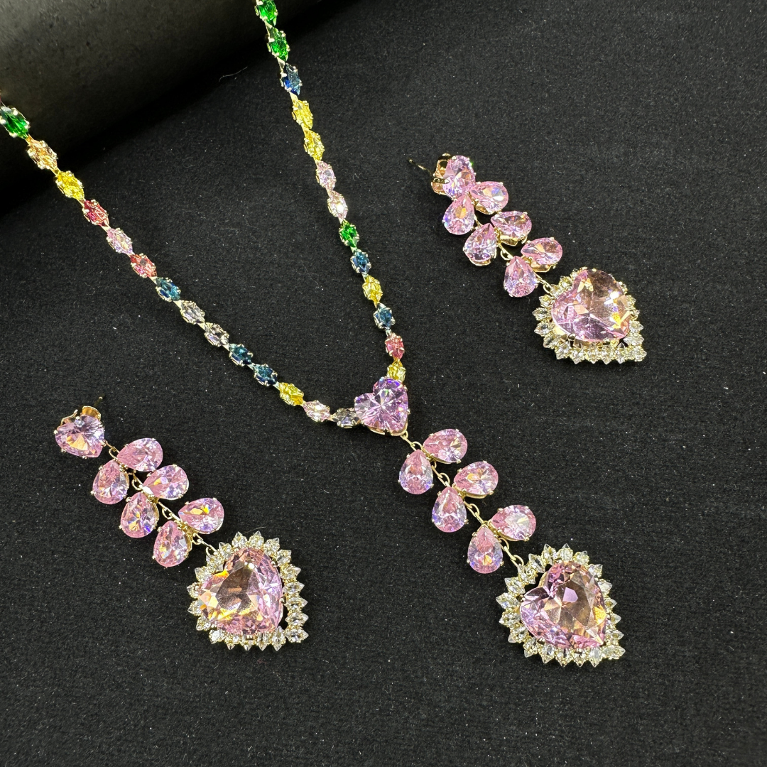 Blushing Royal Heart Necklace