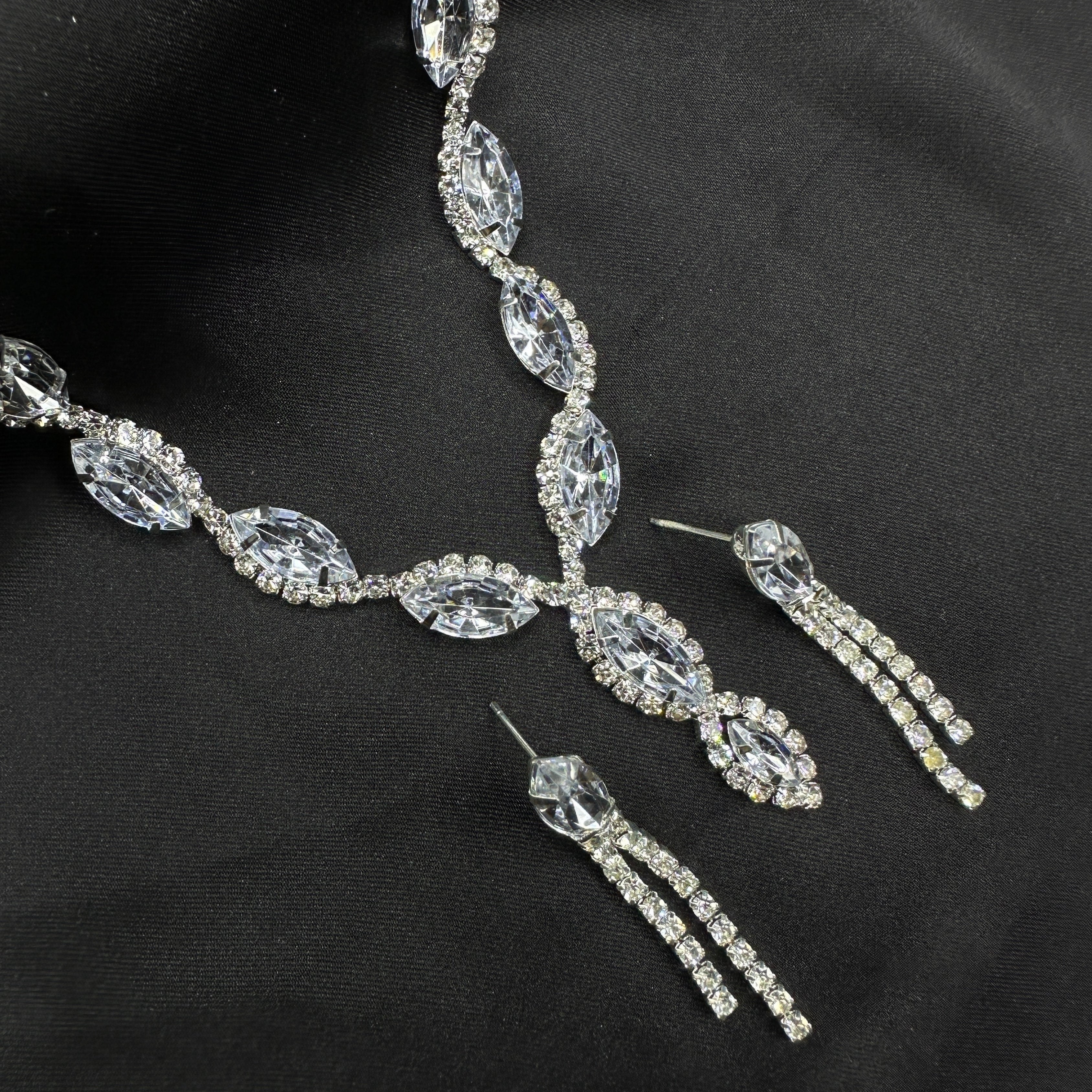Crystal Cascade Marquise Necklace