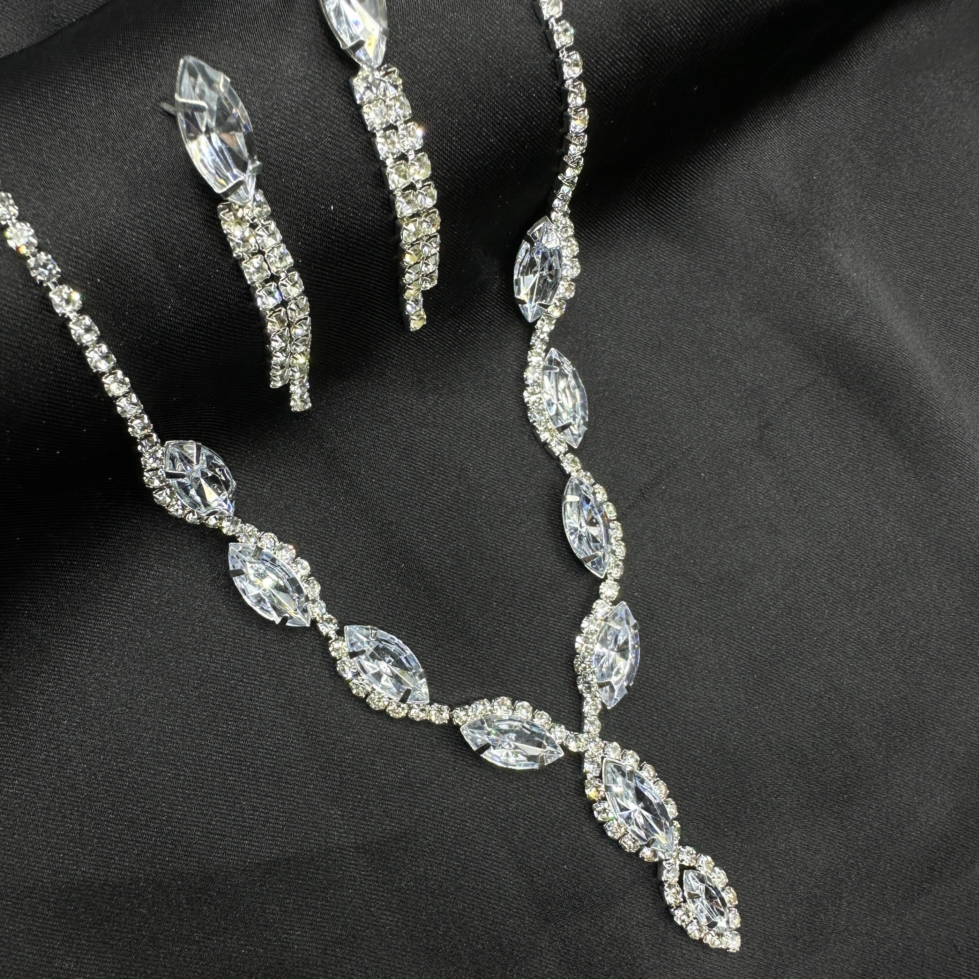 Crystal Cascade Marquise Necklace