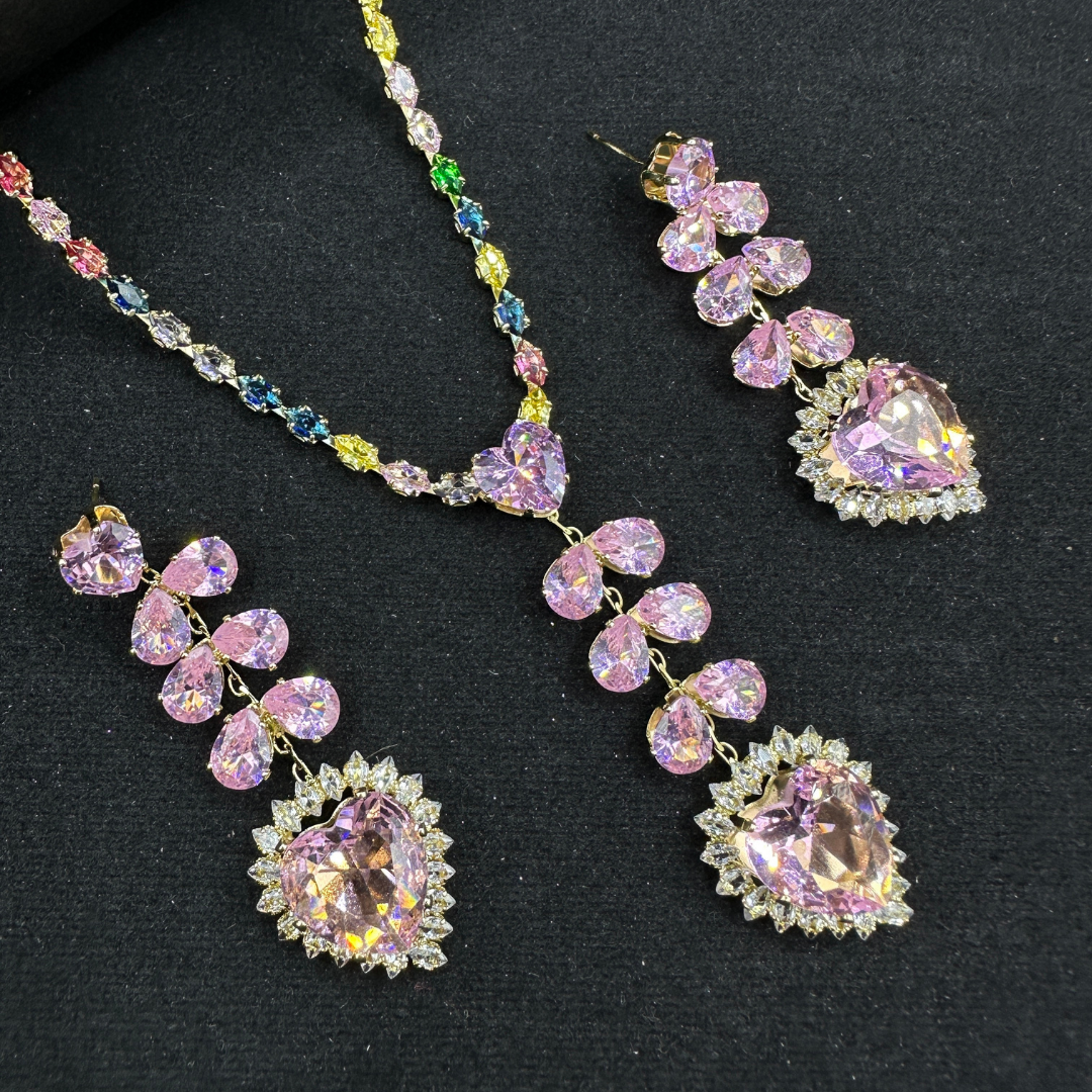 Blushing Royal Heart Necklace