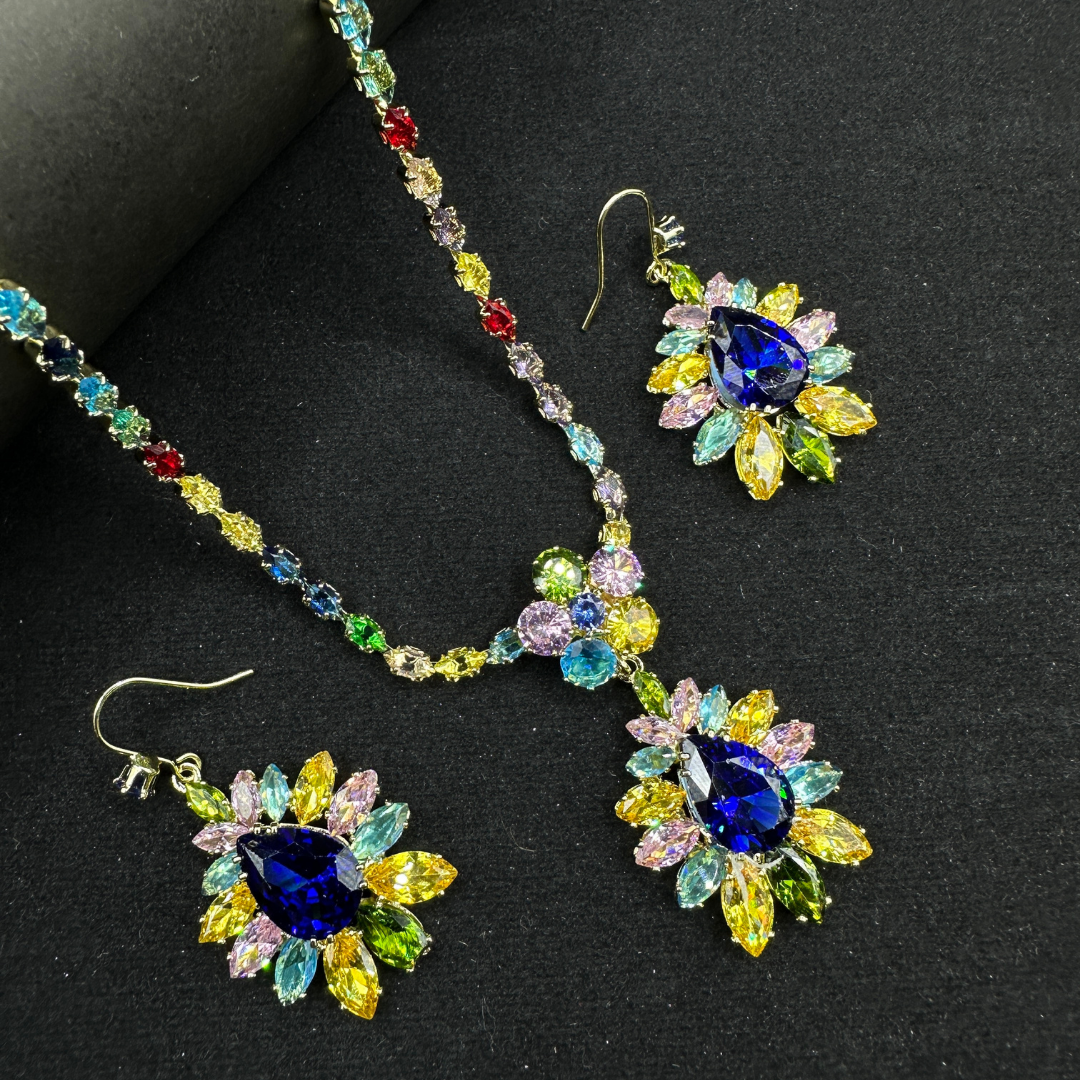 Sapphire Bloom Radiance Necklace