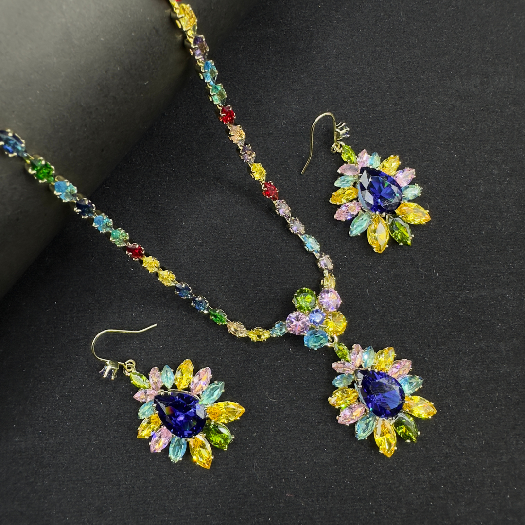 Sapphire Bloom Radiance Necklace