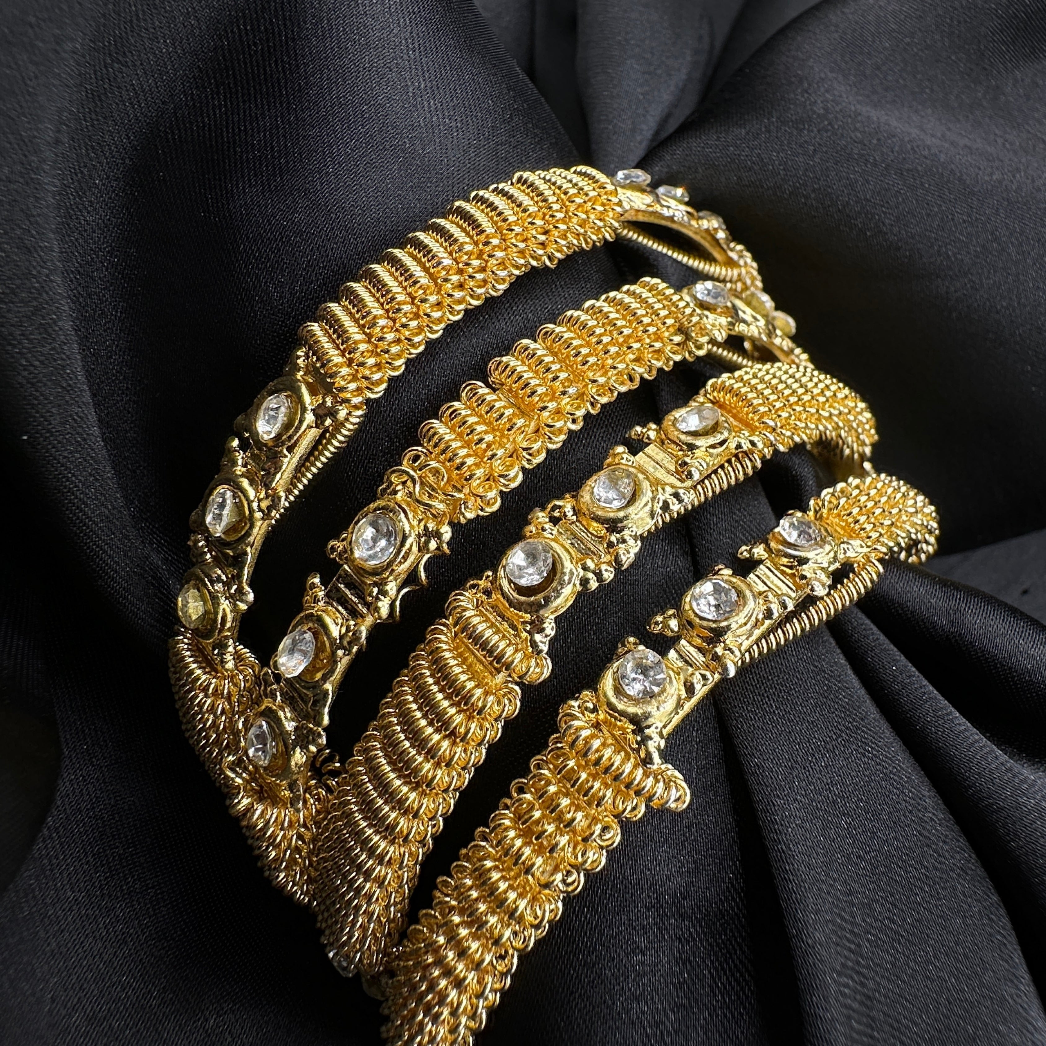 Imperial Grace Coil Bangles Set