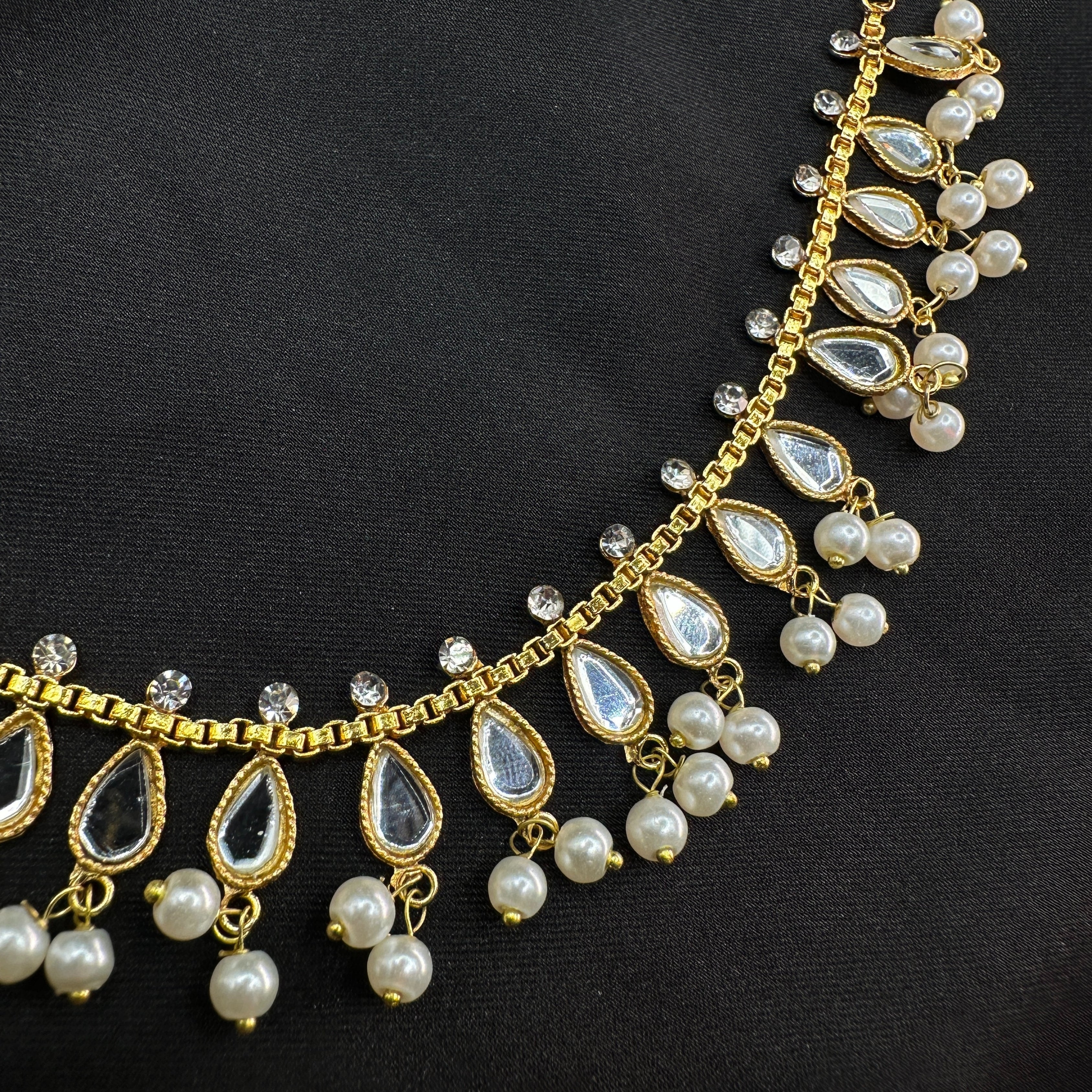 Royal Pearl Kundan Payal