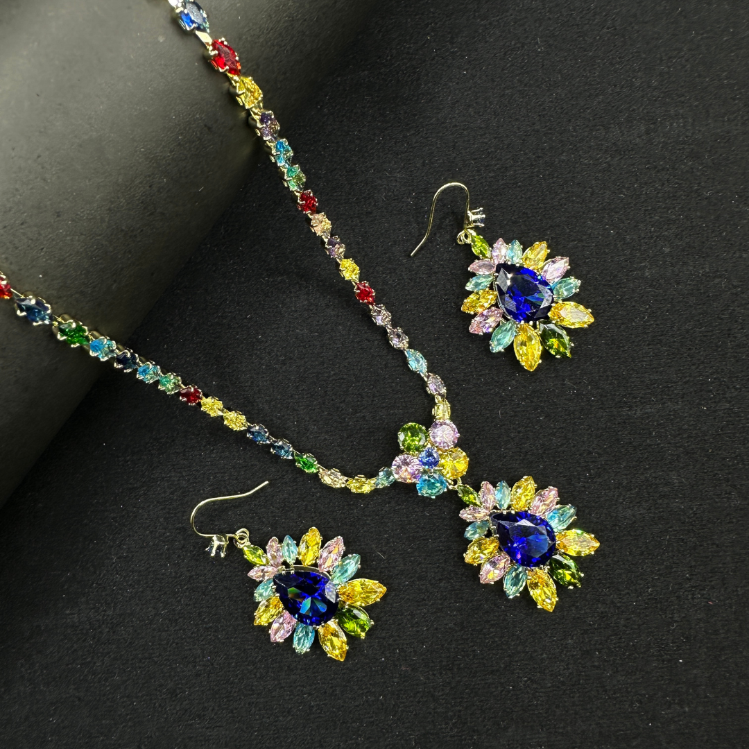Sapphire Bloom Radiance Necklace