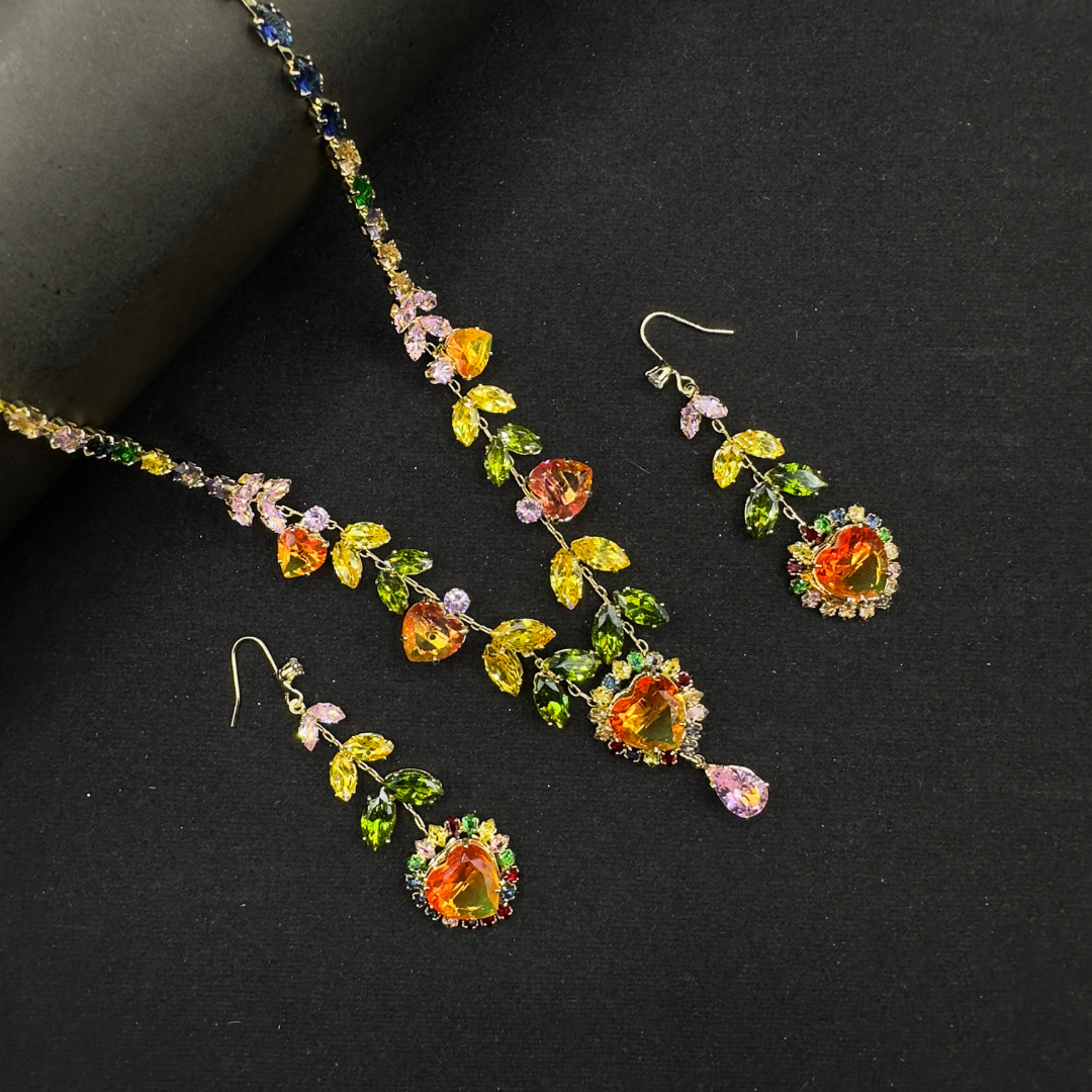Autumn Flame Vine Necklace