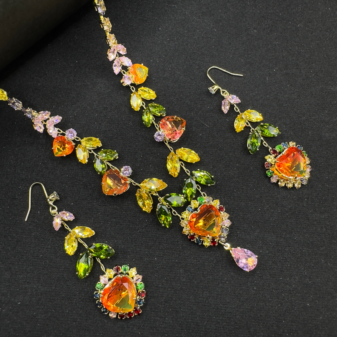 Autumn Flame Vine Necklace