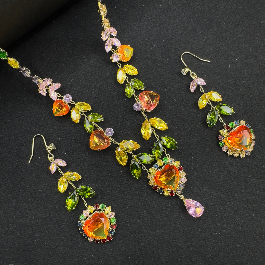 Autumn Flame Vine Necklace