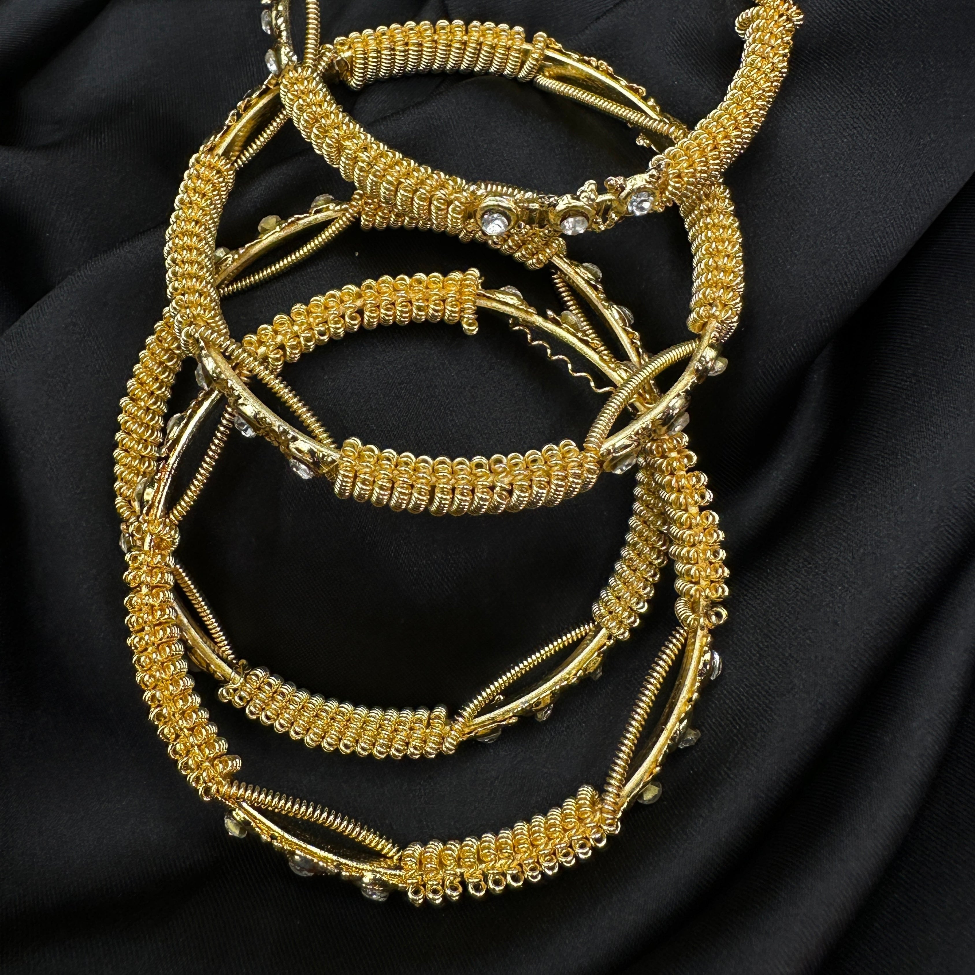Imperial Grace Coil Bangles Set