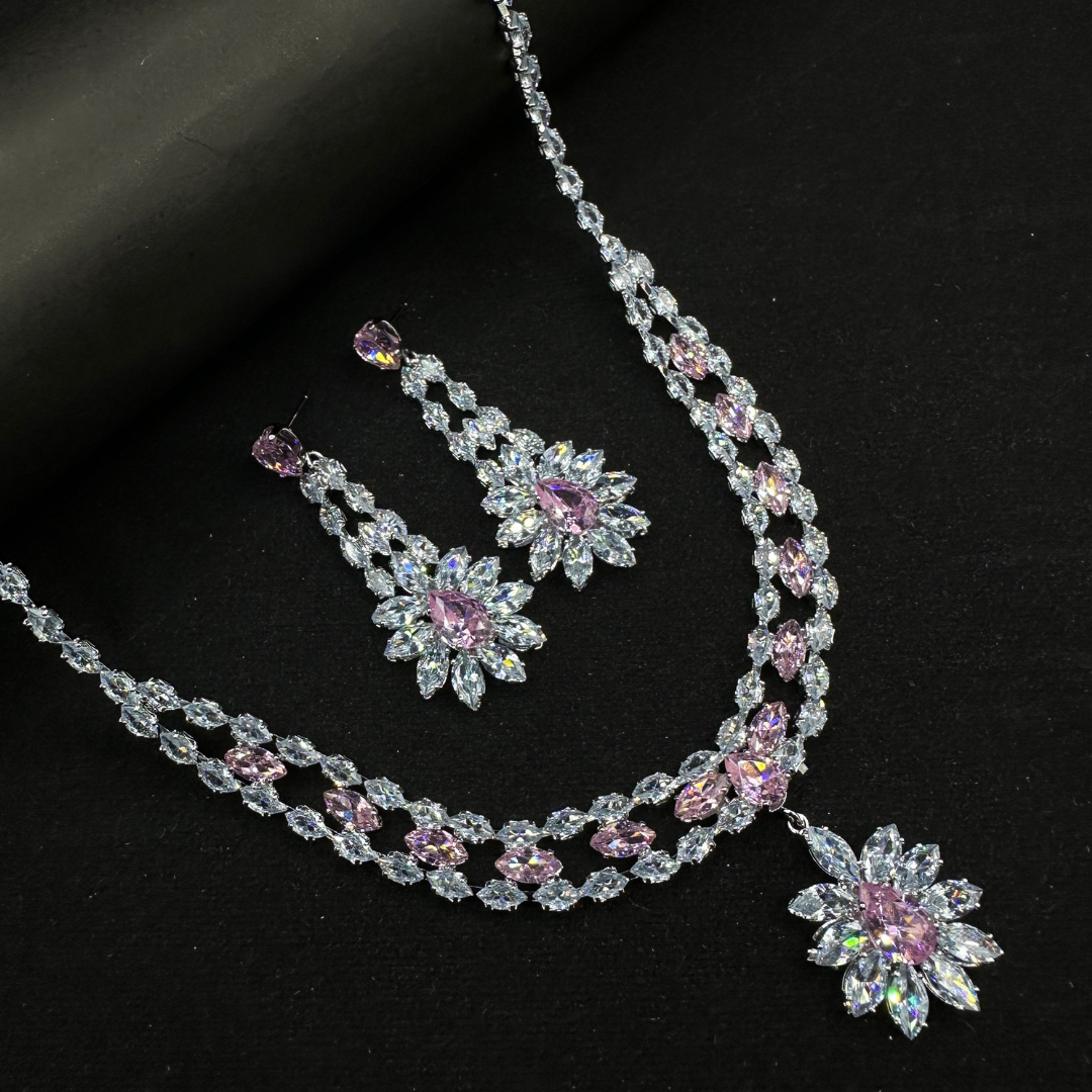 Twilight Blossom Crystal Necklace