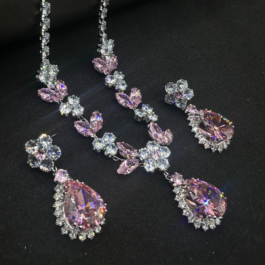 Crystal Blush Bloom Necklace