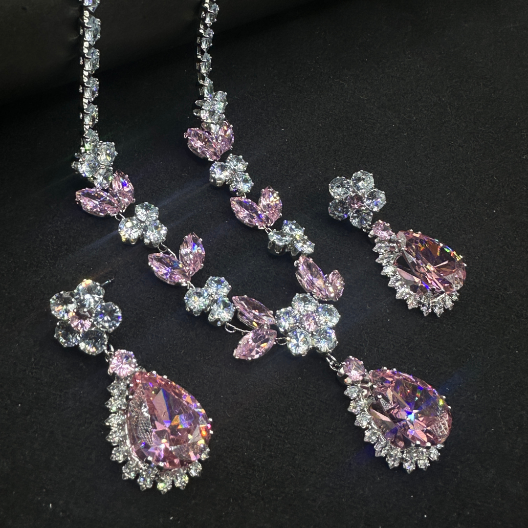 Crystal Blush Bloom Necklace
