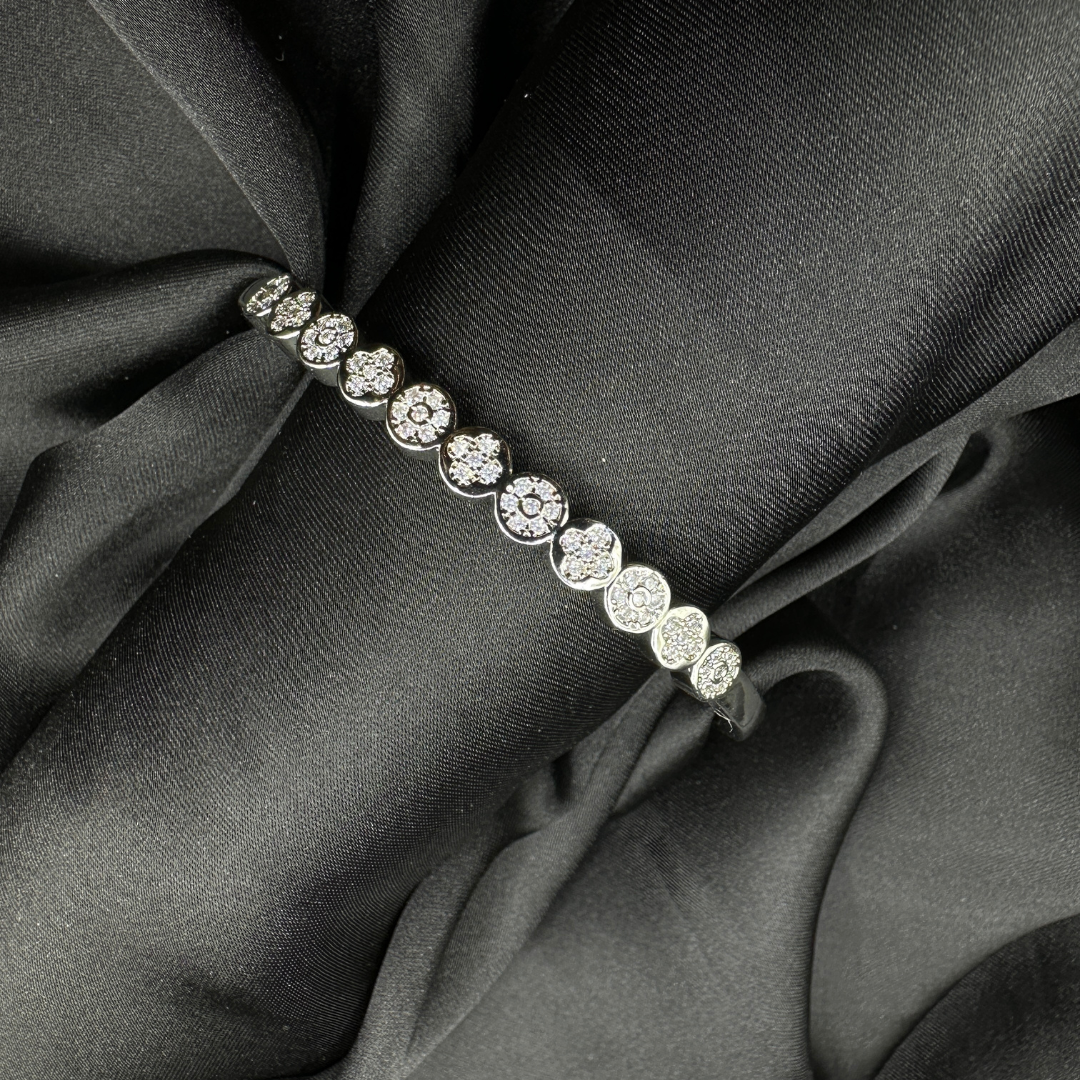 Floral Radiance Crystal Bracelet
