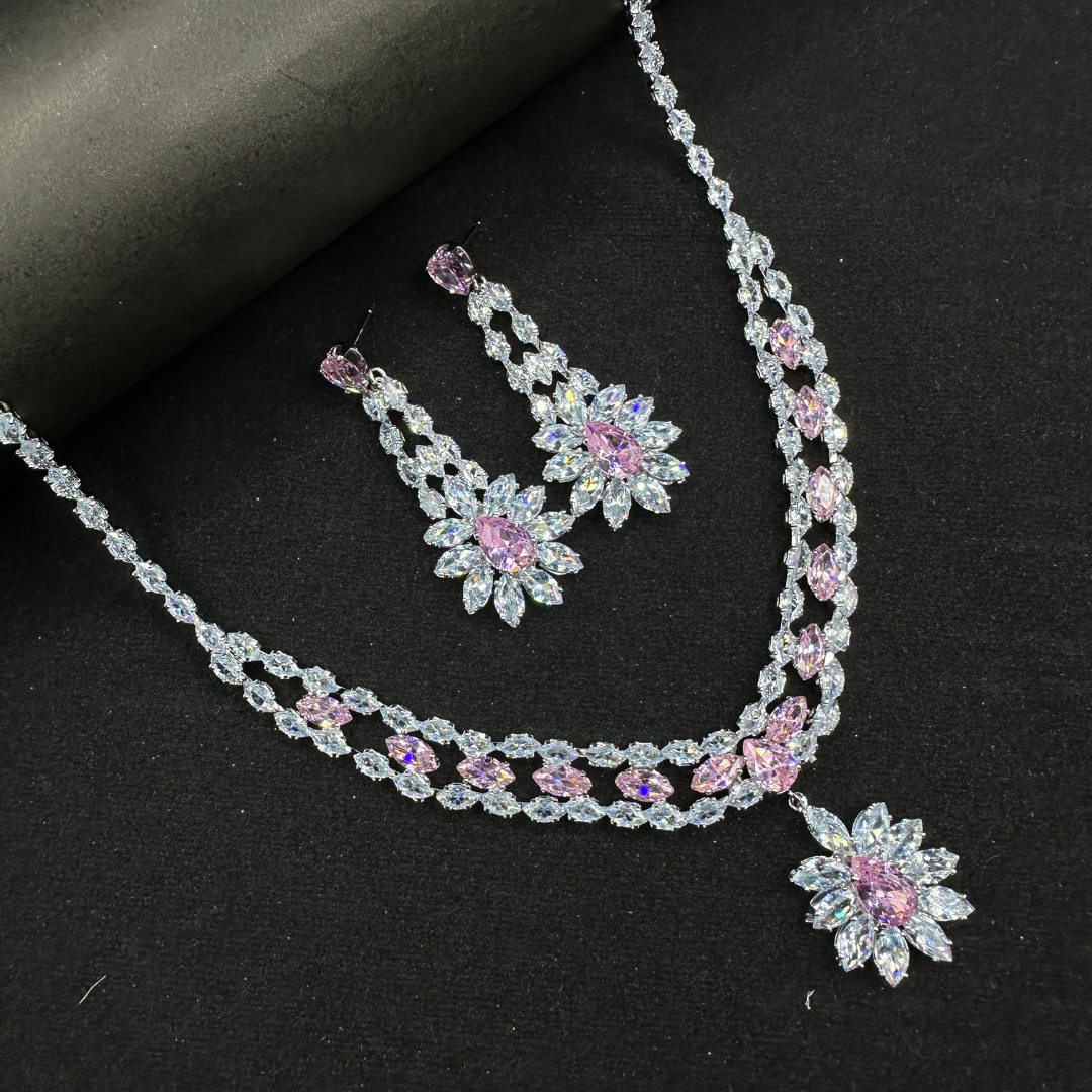 Twilight Blossom Crystal Necklace