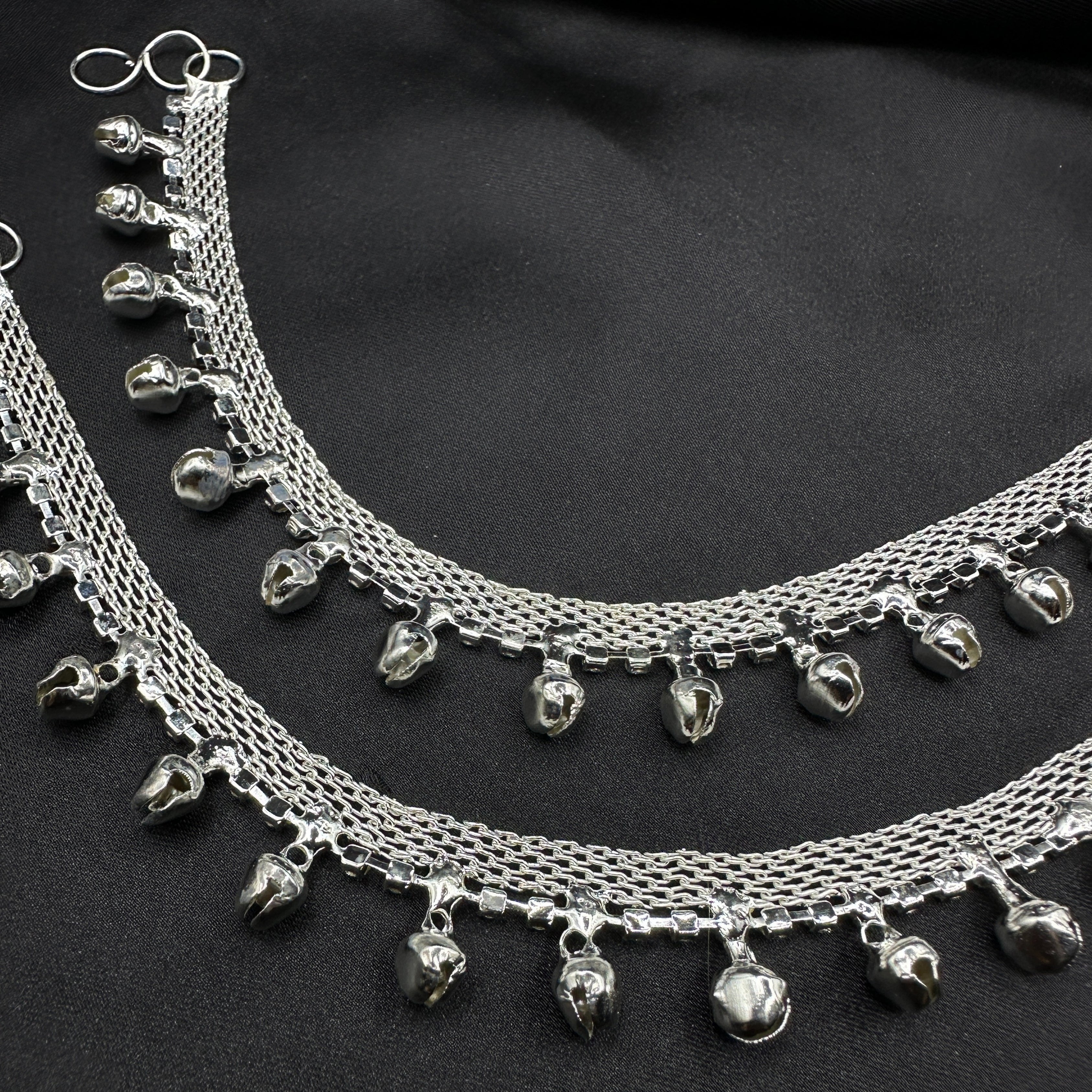 Rhythmic Silver Ghungroo Payal