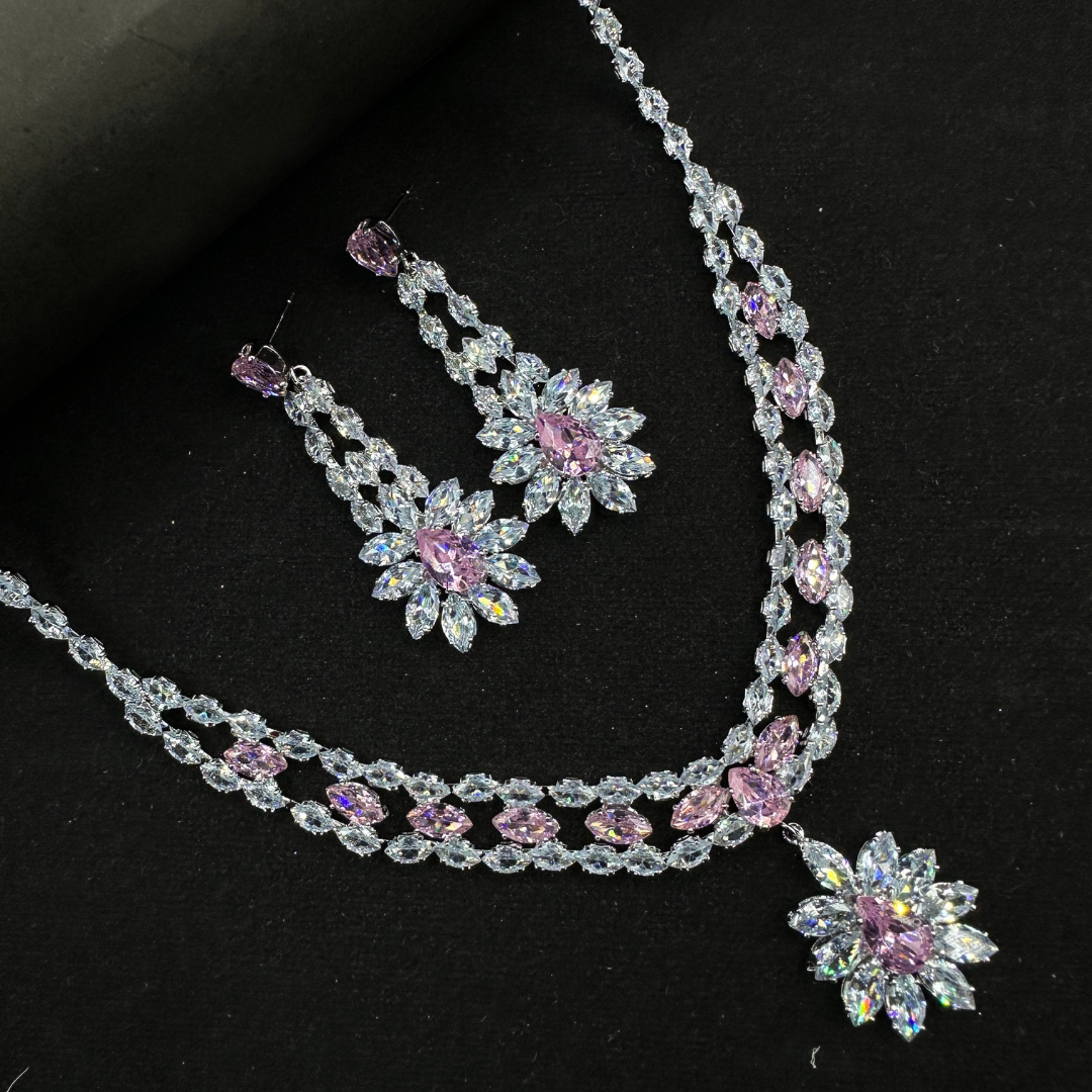Twilight Blossom Crystal Necklace