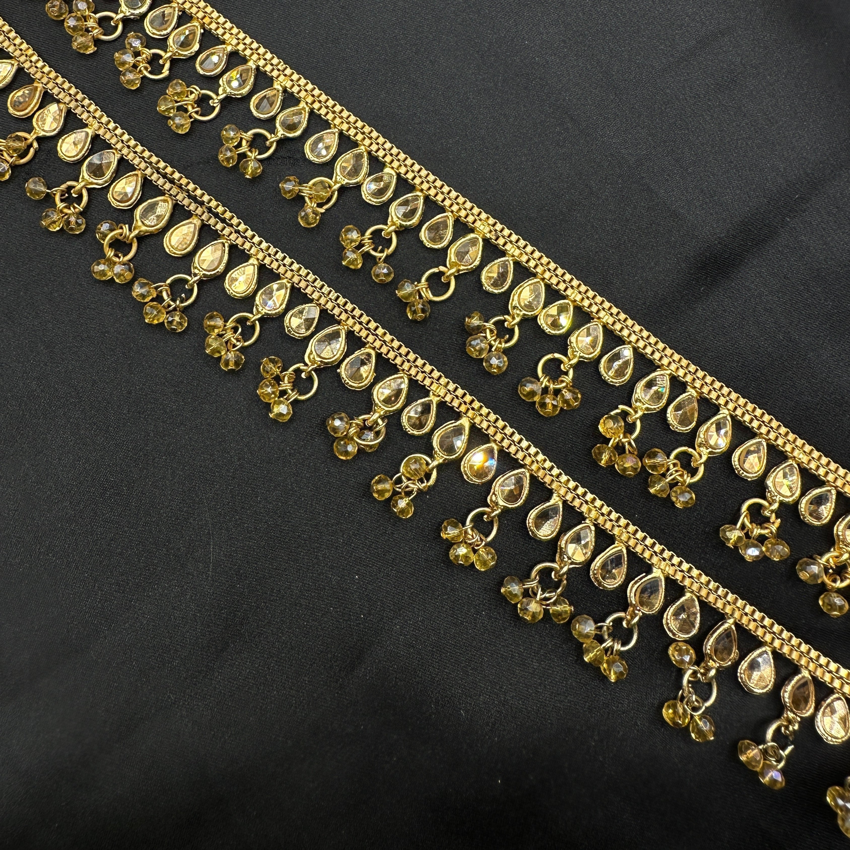 Golden Kundan Blossom Payal