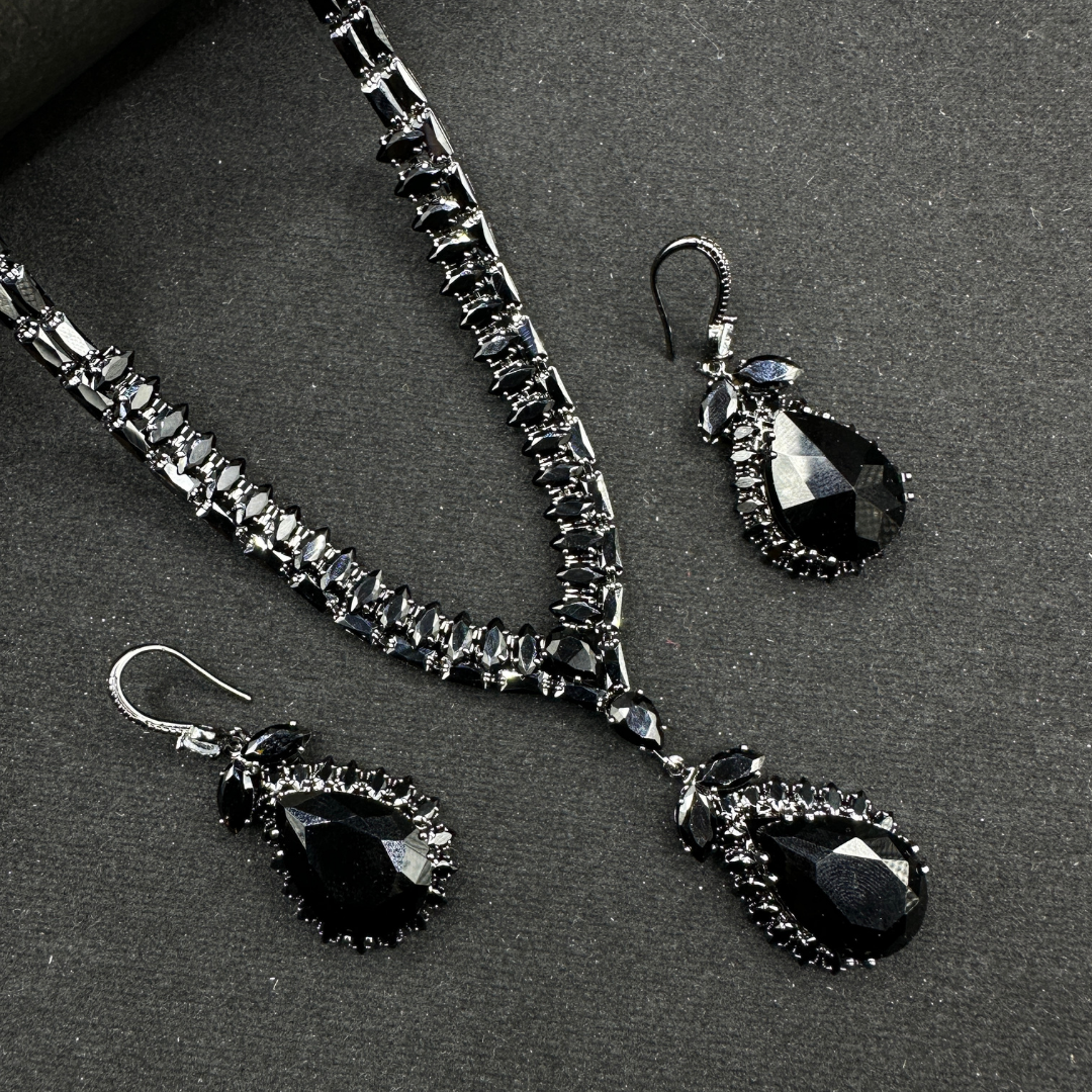 Midnight Obsidian Drop Necklace