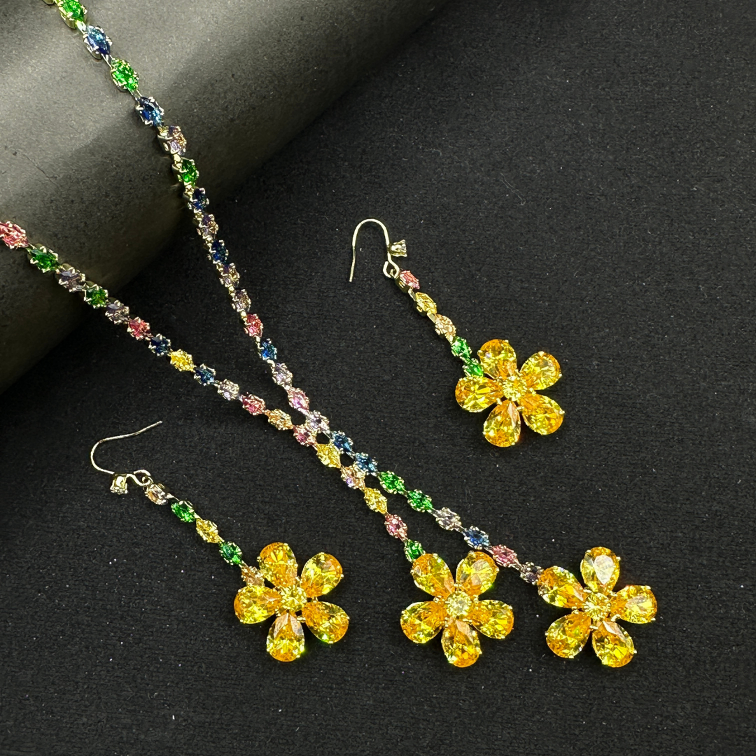 Sunshine Bloom Crystal Necklace
