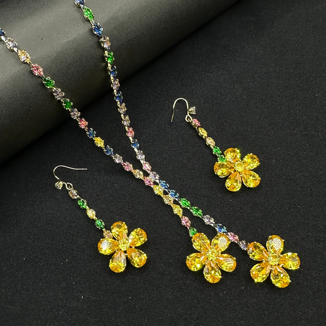 Sunshine Bloom Crystal Necklace
