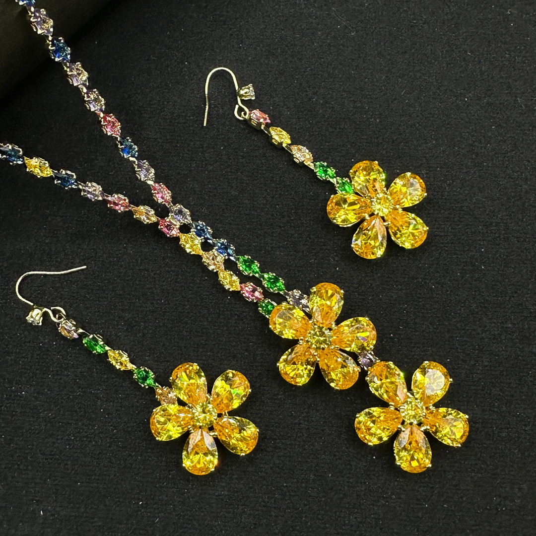 Sunshine Bloom Crystal Necklace