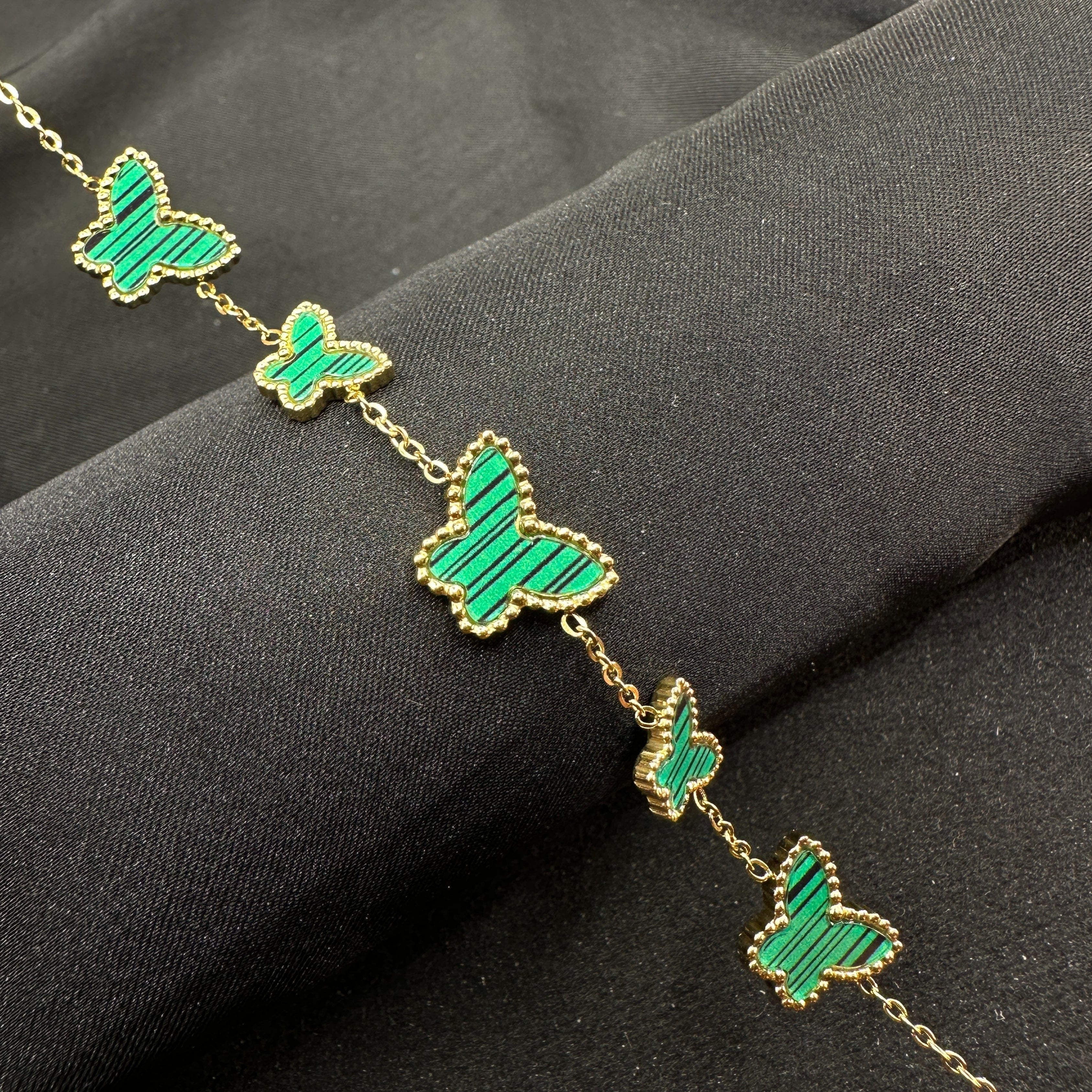 Emerald Flutter Butterfly Bangle