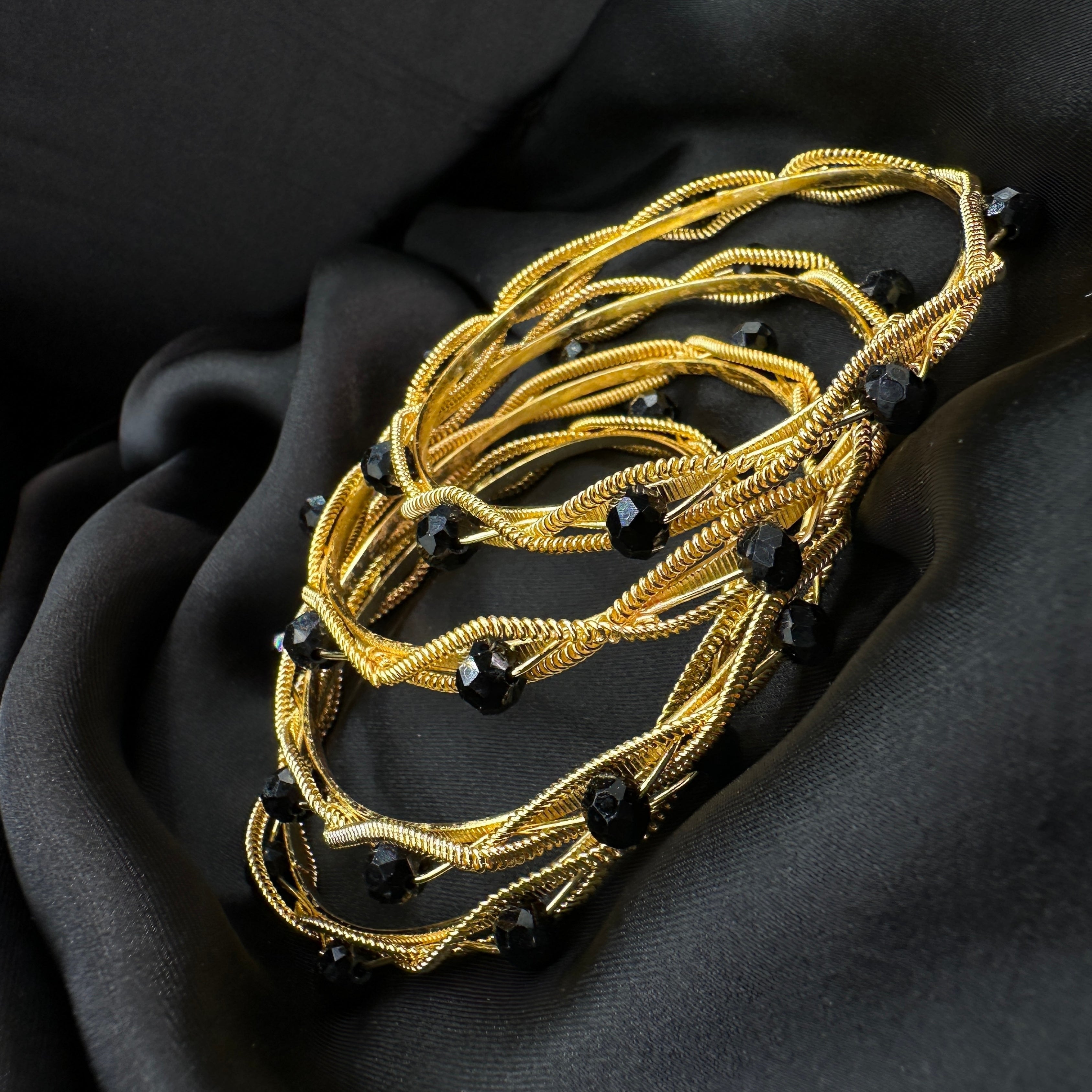Imperial Grace Coil Bangles Set