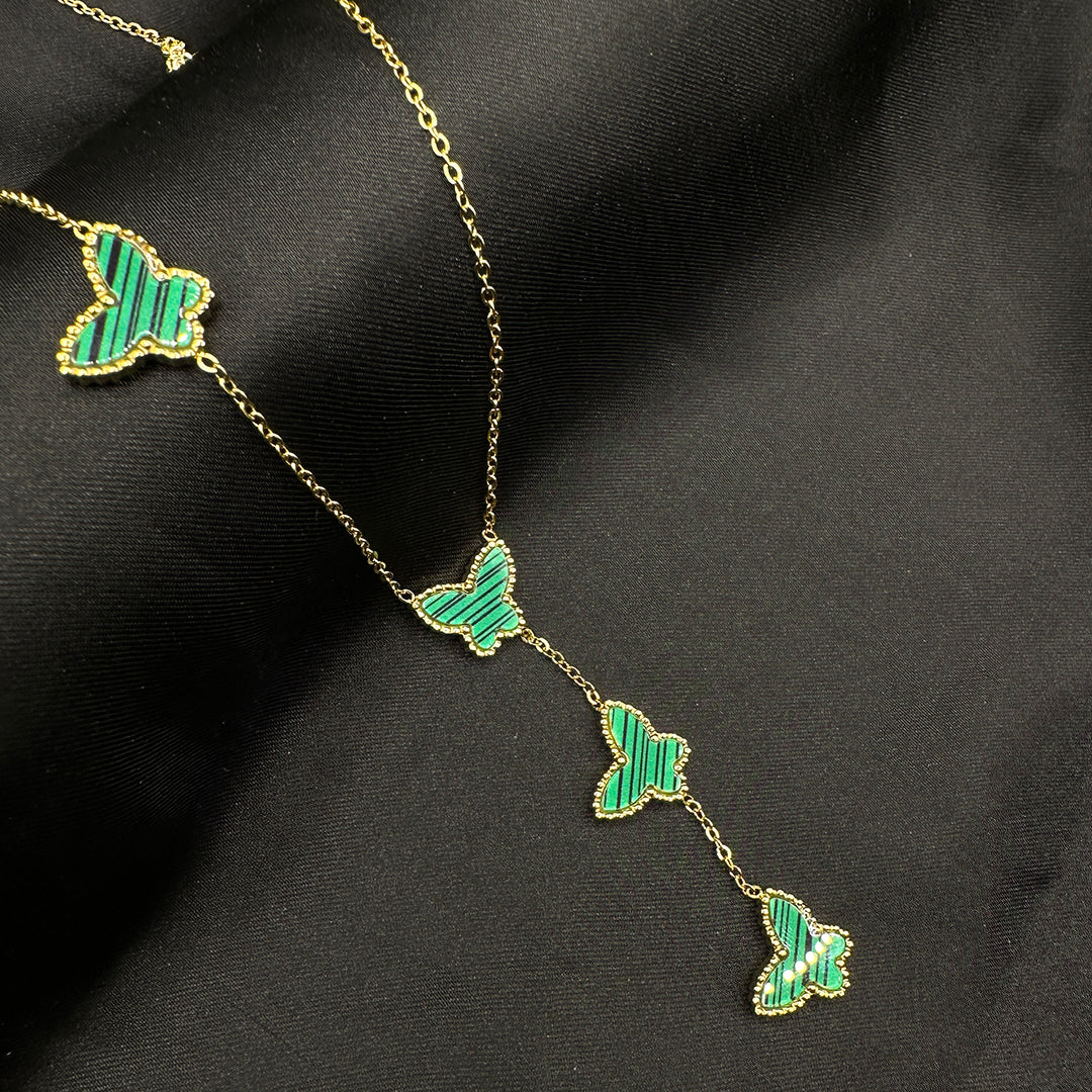 Emerald Flutter Butterfly Necklace