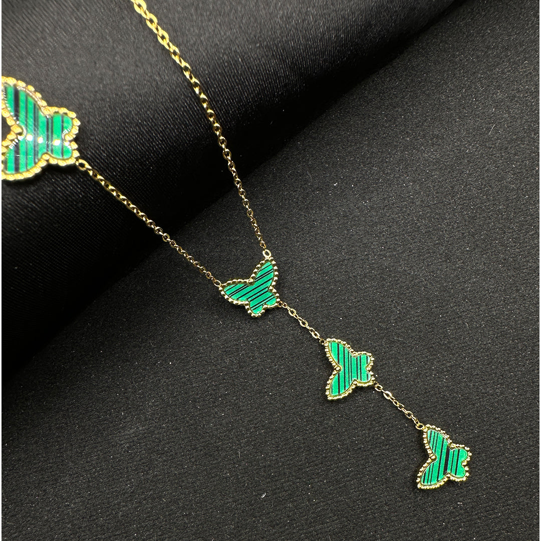 Emerald Flutter Butterfly Necklace